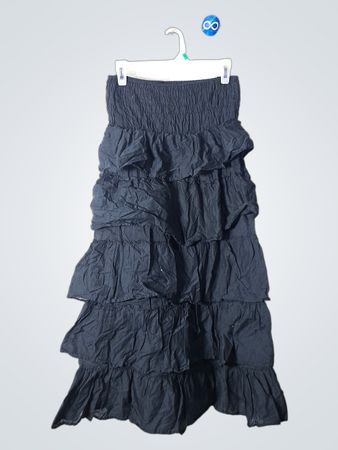 Black Tiered Ruffled Skirt