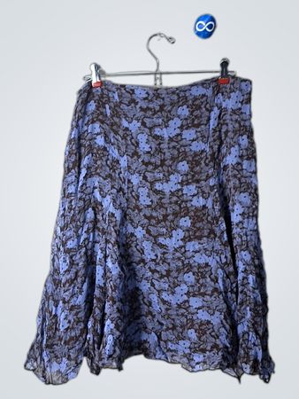 Blue Floral Skirt