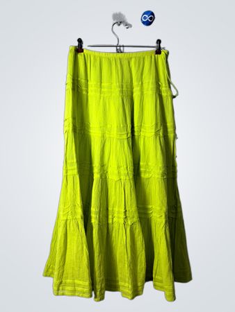 GAP Green Tiered Crinkle Skirt