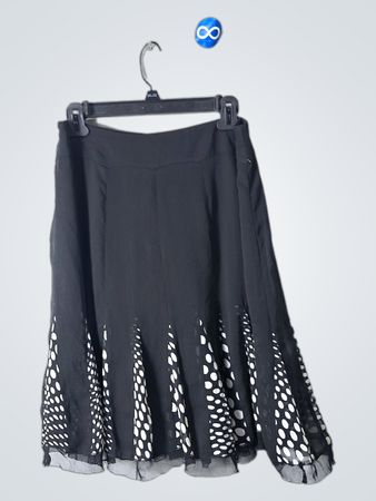 Black Skirt with White Polka Dots