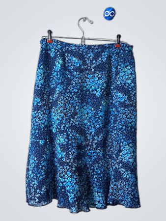 Blue Floral Skirt
