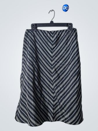 New York & Company Black and White Striped Skirt