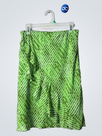 WORTHINGTON Green Patterned Skirt