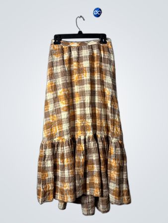 Urban Outfitters Plaid Ruffle Skirt
