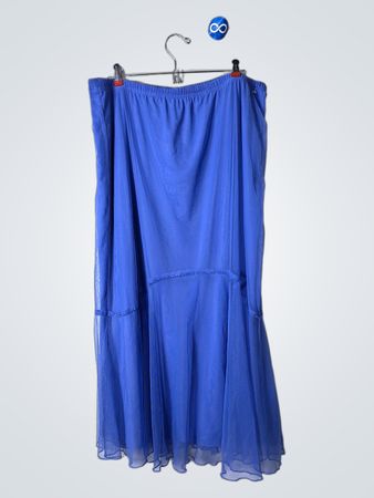 JK Fashion Blue Chiffon Flared Skirt