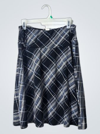 Maurices Black and White Plaid Skirt