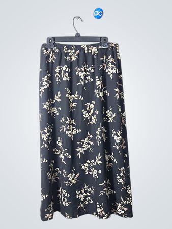Black Floral Skirt