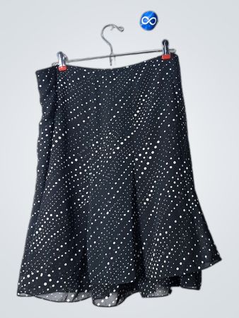 Tahari Black Polka Dot Skirt