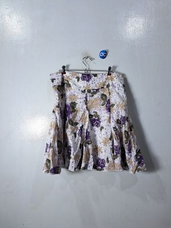 Floral Pleated Skirt