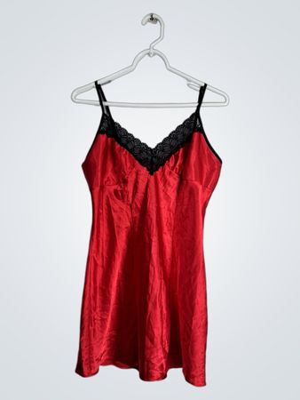 Red Camisole with Black Lace