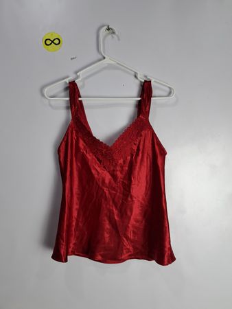 Cinema Etoile Red Silk Camisole