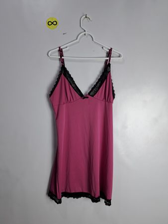 bebe Pink Lace Trim Cami Top