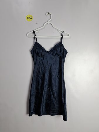 Blue Satin Dress