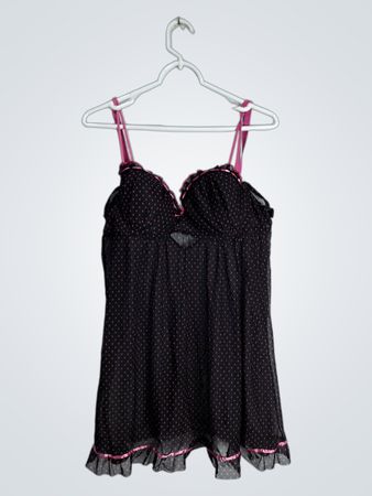 Victoria's Secret Black Polka Dot Babydoll