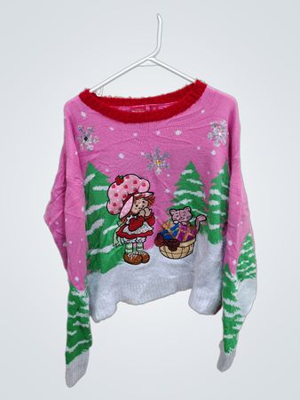 Strawberry Shortcake Pink Christmas Sweater