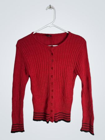 Red Knit Cardigan