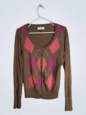 sonoma argyle cardigan