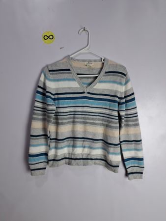 St. John's Bay Striped V-Neck Sweater