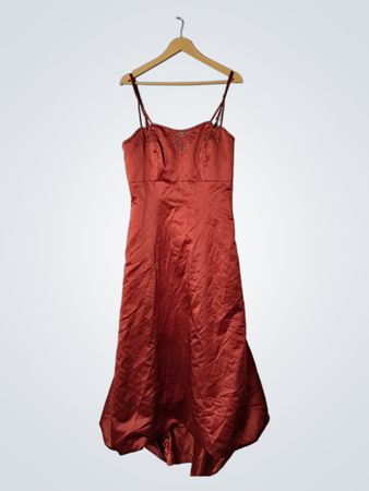 Red Satin Dress