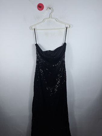 Unbranded Black Sequined Strapless Maxi Dress