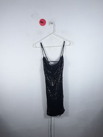 Black Sequined Dress