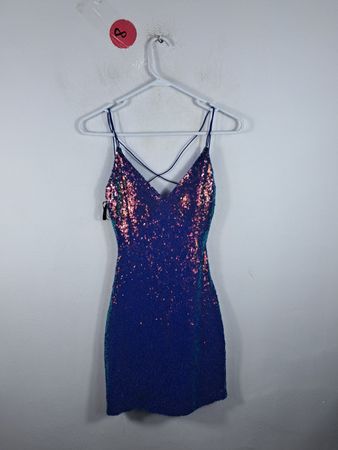 Blue Sequined Dress