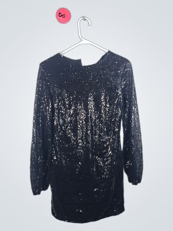 Sequined Black Top