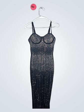 Black Sequined Dress