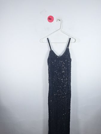 Black Sequined Dress