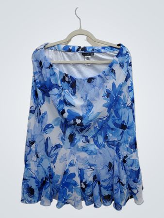 Blue Floral Blouse