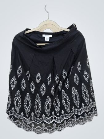 Black Blouse with White Pattern