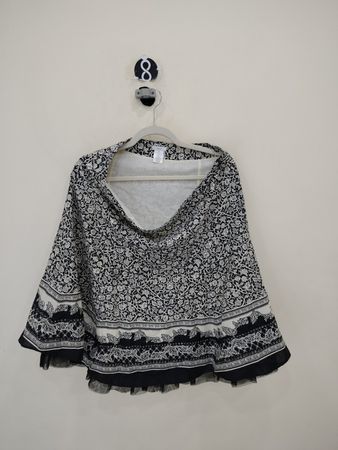 Calvin Klein apt. 9 Black and White Floral Skirt
