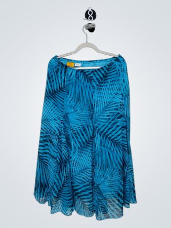 Ruby Rd. Blue Patterned Skirt