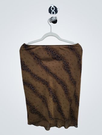 Express Leopard Print Mini Skirt