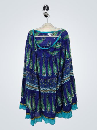 dressbarn Paisley Blue Dress