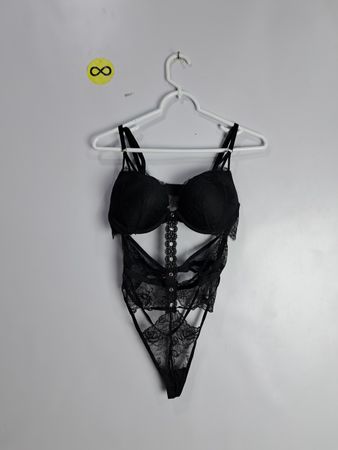 Victoria's Secret Black Lace Bodysuit