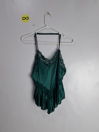 Green Satin Camisole