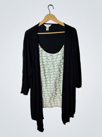 cj banks Black Long Sleeve Top