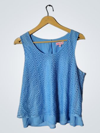 Candie's Blue Lace Sleeveless Top
