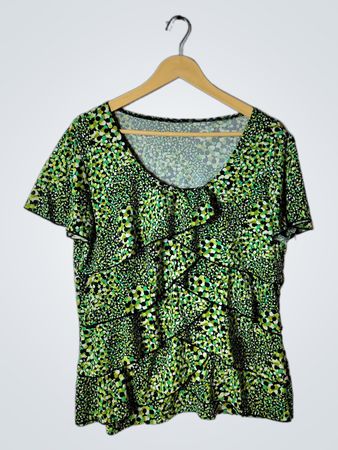 Green Polka Dot Blouse