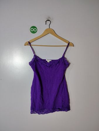 BOZZOLO Purple Lace Trim Camisole