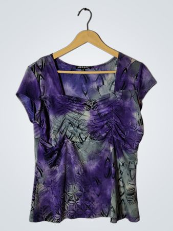 George Purple Patterned Top