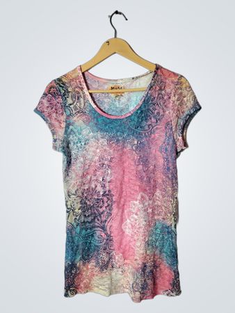 Mudd Floral Print Short Sleeve Top