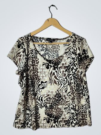 Notations Animal Print Blouse