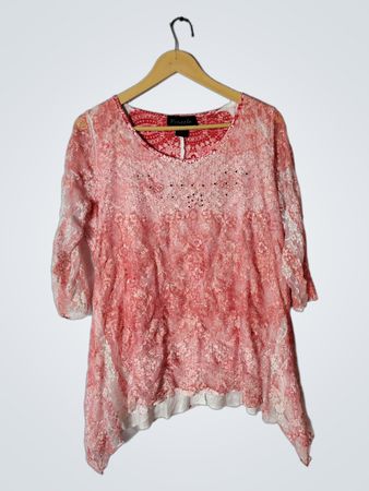 Frazzle Pink Lace Blouse