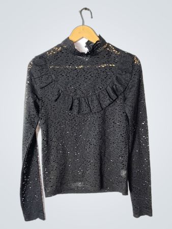 Black Crochet Top