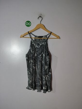 Banana Republic Black Paisley Halter Top