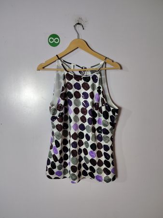Ann Taylor Sequined Polka Dot Sleeveless Top