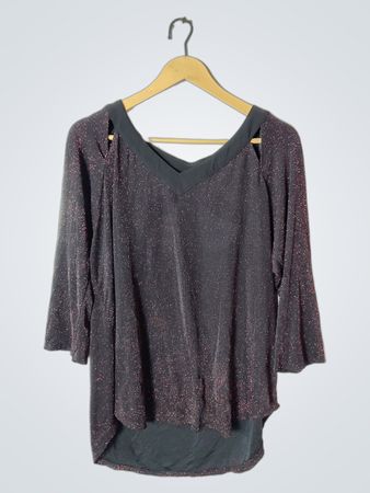 AUW Black Sparkle Top