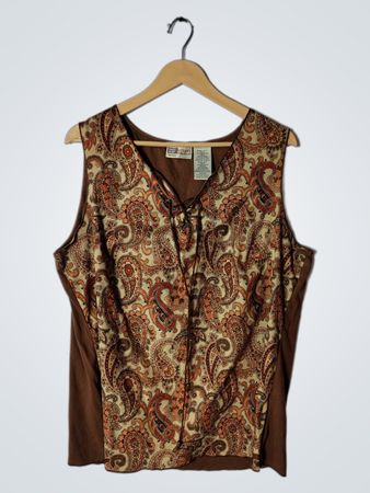 Faded Glory Paisley Vest
